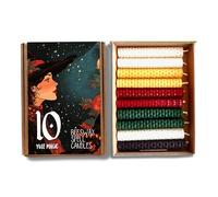 10 4" (10cm) Beeswax Spell Candles Set (Yule)