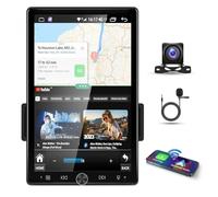 10.4 Inch Single Din Car Stereo with Wireless CarPlay Android Auto, HD Touch Screen 1 Din Car Radio with Bluetooth Mirror Link SWC EQ FM Radio USB/SD/AUX-In Backup Camera