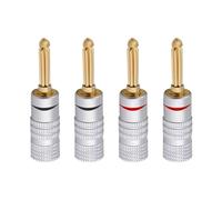 10/40/200Pcs 4MM Gold-plated BANANA PLUGS Banana Connector With Screw Lock(200 PCS (100 pairs))