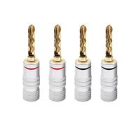10/40/200PCS Pure Copper Gold Plated 4mm Banana Connector For Audio Video Speaker Cable Terminal Connectors Adapter(200PCS (100pairs))