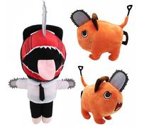 10-40cm Anime Chainsaw Man Dolls Plush Toy Cartoon Pochita Orange Dog Pillow Stuffed Soft Toy for Kids Birthday Gift Chainsaw4PCS