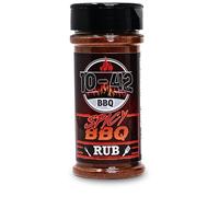 10-42 BBQ Spicy Seasoning Rub - All natural, Hot BBQ Rub | Meat Grilling Spice | Spicy Dry Rub | Steak and Beef Seasoning | Prime Rib, Butt, Brisket, Pulled Pork, Chicken & Turkey Rub| No MSG 5.5oz