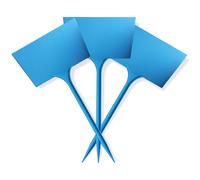 (10.5" 27cm Angle Head x 200, Blue) Elixir Gardens Flower Stick in T-Labels Plant Tags With Angled Head/Writing Area | Various sizes and colours available
