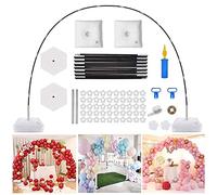 10.5 Ft Garland Balloon Arch Stand Kit, Adjustable Balloon Garland Stand with Water Fillable Base Balloons Clips Balloons Pump Knotter for Birthday, Wedding, Baby Shower, Christmas, Graduation