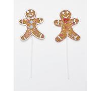 10.5" Gingerbread Candy Man Pick, 2 Assorted, Set of 12