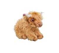 10.5" Highland Cow Plush Toy, Realistic Stuffed Highland Cattle Calf, Soft and Cuddly Farm Animal Plushie(kyloe)