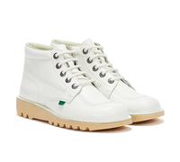 (10.5) Kickers Kick Hi White Leather Boots