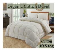 (10.5 TOG, King) Organic Natural Cotton Coverless Duvet 7.5 & 10.5 TOG