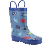 (10.5 UK Child, Blue) Cotswold Childrens/Kids Puddle Robot Wellington Boots