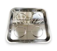 10.5" X 11.5" Stainless Steel Magnetic Parts Tray
