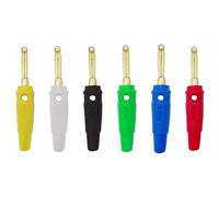 10/50/100Pcs 4MM Banana Audio Speaker Connectors Amplifier Binding Post Jack Gold Plated(100 Yellow)