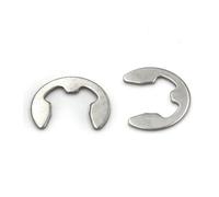 10/50/100pcs M1.2 1.5 2 2.5 3 4 5 6 8 10 11 12 to M24 Black 65Mn Steel 304 Stainless Steel E Clip Circlip Retaining Ring Washer(M12 x20pcs)