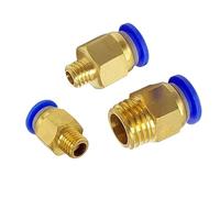 10/50/100pcs PC Pneumatic Fitting M5-M20 Male Thread Push in (PC12-M12x1.25,10 PCS)