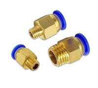 10/50/100pcs PC Pneumatic Fitting Quick Air Connectors Metric Male Thread Air Pipe Push in M5 M6 M8 M10 M12 M14 M16 M20(PC4-M5x0.75,100 PCS)