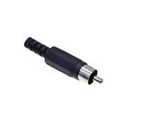 10/50/100PCS Plastic Lotus Audio And Video Head RCA Male Welding AV Plug Connector(Black,50PCS)