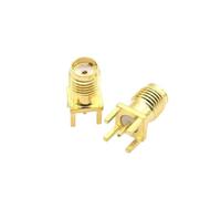 10/50/100Pcs SMA Female Jack Connector Apply to 1.6mm Solder Edge PCB Straight Mount Gold Plated RF Connectors(SMA-KE,100 Pcs)