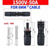 10/50/100Sets Solar Connector Plug 30A 50A 1500V for Solar Panel Connector Resistant MC Cable 2.5/4/6mm²(1500V-50A-6MM,10 SETS)