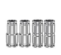10/50/200Pcs 304 Stainless Steel Pneumatic Fitting PU Straight PG Reducer Quick Connector 4-12mm Air Compressor Hose Joint(PU-6,10 Pcs)