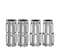 10/50/200Pcs 304 Stainless Steel Pneumatic Fitting PU Straight PG Reducer Quick Connector 4 6 8 10 12mm Air Compressor Hose Joint(PU-10,50 Pcs)