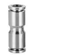 10/50/200PCS 304 Stainless Steel PU PG Pneumatic Quick Connector for Air Pipe Connection (4mm-16mm), Straight Reducing Element(PG12-8,200 Pcs)