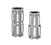 10/50/200PCS 304 Stainless Steel PU PG Pneumatic Quick Connector for Air Pipe Connection (4mm-16mm), Straight Reducing Element(PG8-6,200 Pcs)