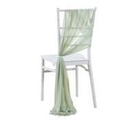 10/50 pcs as Chiffon Chair Sashes Wedding Chair Decoration for Aisle Party Banquet Event,17x275cm Long-Light green-50 pcs