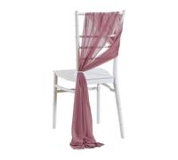 10/50 pcs as Chiffon Chair Sashes Wedding Chair Decoration for Aisle Party Banquet Event,17x275cm long-mauve-10 pc