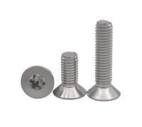 10/50 PCs M1.6 M2 M2.5 M3 M4 M5 M6 M8 304 A2-70 Stainless Steel GB2673 Six Lobe Torx Countersunk Head Screw Six Lobes Bolt(12mm,M4 10pcs)