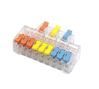 10/50 PCS Mini Fast Wiring Connectors Universal Compact Lever Crimp Splitter Electrical Conductors Push-in Home Terminal Block(M493T,10PCS)