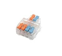10/50 PCS Mini Fast Wiring Connectors Universal Compact Lever Crimp Splitter Electrical Conductors Push-in Home Terminal Block(M442T,10PCS)