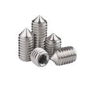 10-50 pieces/batch Hexagon socket set screws with cone head and flat head M2 M2.5 M3 M4 M5 M6 M8 M10 304 stainless steel DIN914(8mm,M4 20PCS)