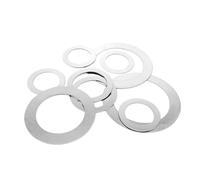 10/50 Pieces M2 M3 M4 M5 M6 to M40 DIN988 304 Stainless Steel Adjustable Ultra-Thin Gasket Ultra-Thin Flat Gasket(M13x19xThick 10pcs,0.5mm Thick)