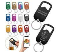 10-500PCS Personalised Bottle Opener Keychain,Custom Logo Text | Engraved Stainless Steel Beer Opener Keychain for Wedding Favours,Bars,Birthday,Corporate Events & Party,Guest Gifts