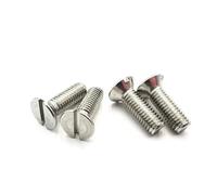 10/50pc M1.6 M2 .5 M3 M4 M5 M6 304 A2-70 stainless steel GB68 Metric Threaded Slotted Flat Countersunk Head Machine Screw Bolt(40mm,M6 10pcs)
