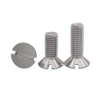10/50pc M1.6 M2 M2.5 M3 M4 M5 M6 304 A2-70 Stainless Steel Metric Threaded Slotted Flat Countersunk Head Machine Bolt(10mm,M1.6 50pcs)