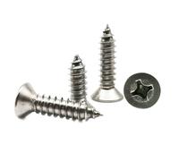 10/50pc M1 M1.2 M1.4 M2 M3 M4 M5 M6 Mini Small 304 Stainless Steel Cross Flat Countersunk Head Self Tapping Wood Screw (Color : 16mm, Size : 50pcs M3.5)