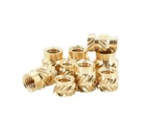 10-50pc M1 M2 .5 M3 M4 M5 M6 M8 Brass Hot Melt Insert Nut For 3D Printer Knurled Thread Heat Injection Molding Copper Nuts(6mm,M6(OD9mm) 20Pcs)