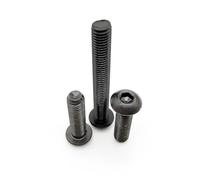 10/50pc M3 M4 M5 M6 M8 A2 304 Stainless Steel Grade 10.9 Steel ISO7380 Hex Hexagon Socket Button Head Screw Bolt L=6-100mm(10.9 class steel,12MM_M5 10PCS)