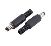 10/50PCS 2Pin DC022B 5.5 * 2.1mm DC Power Socket Jack 3.5 * 1.3 DC Female Connector Jack Adapter 5.5 * 2.5MM(2.1x5.5mm Male,10 PCS)