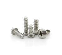 10~50pcs 304 A2 Stainless Steel Round Head Flat Tail Self-tapping Screws Cross Self-tapping Flat Tail Screws(M3x6mm-20pcs)