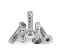 10/50pcs 304 Stainless M3 M4 M5 M6 M8 Black Grade 10.9 Steel Hexagon Hex Socket Flat Countersunk Head Screw Bolt(304 stainless,50MM_M5 10PCS)