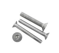 10-50pcs 304 Stainless Steel Hex Socket Screw Thread Metal Machine Bolts M3 M4 M5 M6 A2 Hexagonal Screws(DIN7991,8mm,M6(10Pcs))