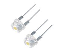 10/50pcs 8MM Straw Hat LED Diode 0.3W/0.5W/0.75W F8 Light Emitting Blue Green Red Yellow White Warm DIY Assorted Kit(10PCS-Red)