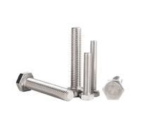 10-50PCS A2-70 Metric Thread External Hex Screw 304 Stainless Steel Hexagon Head Bolt Machine Screws DIN933 M4 M5 M6 M8 M10(10mm,M5 50PCS)