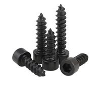 10-50pcs Black Carbon Steel Allen Head Screw M2 M2.6 M3 M3.5 M4 M5 M6 Hexagon Hex Socket Head Cap Head Self Tapping Screw(16mm,M4 (10pcs))