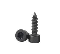 10/50pcs Black Carbon Steel Head Screw M2 .6 M3 .5 M4 M5 Hexagon Hex Socket Cap Self Tapping(16mm,M3 (50pcs))
