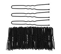 10/50pcs Black Hair Clips U-Shaped Bobby Pin Invisible Wavy Hairpin Hairstyle Styling Metal Hair Grips Barrette Hair Accessories(50pcs)