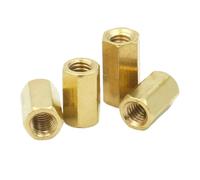 10-50pcs Brass Standoff Spacer M2 M2.5 M3 M4 M5 M6 Hex Female To Female Hexagonal Stud Spacer Hollow Pillars(17mm,M4 (20PCS))
