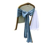 10/50pcs Chair Bows Sashes Tie Back Decorative Item Cover Ups for Wedding Reception Events Banquets Chairs Decoration(Dusty Blue,10 pcs)
