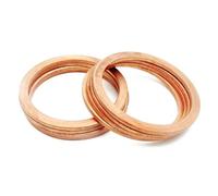 10-50pcs Copper Flat Washer M20 Seal Gasket Sealing Ring Thin Sheet(20x24x2 (30Pcs))